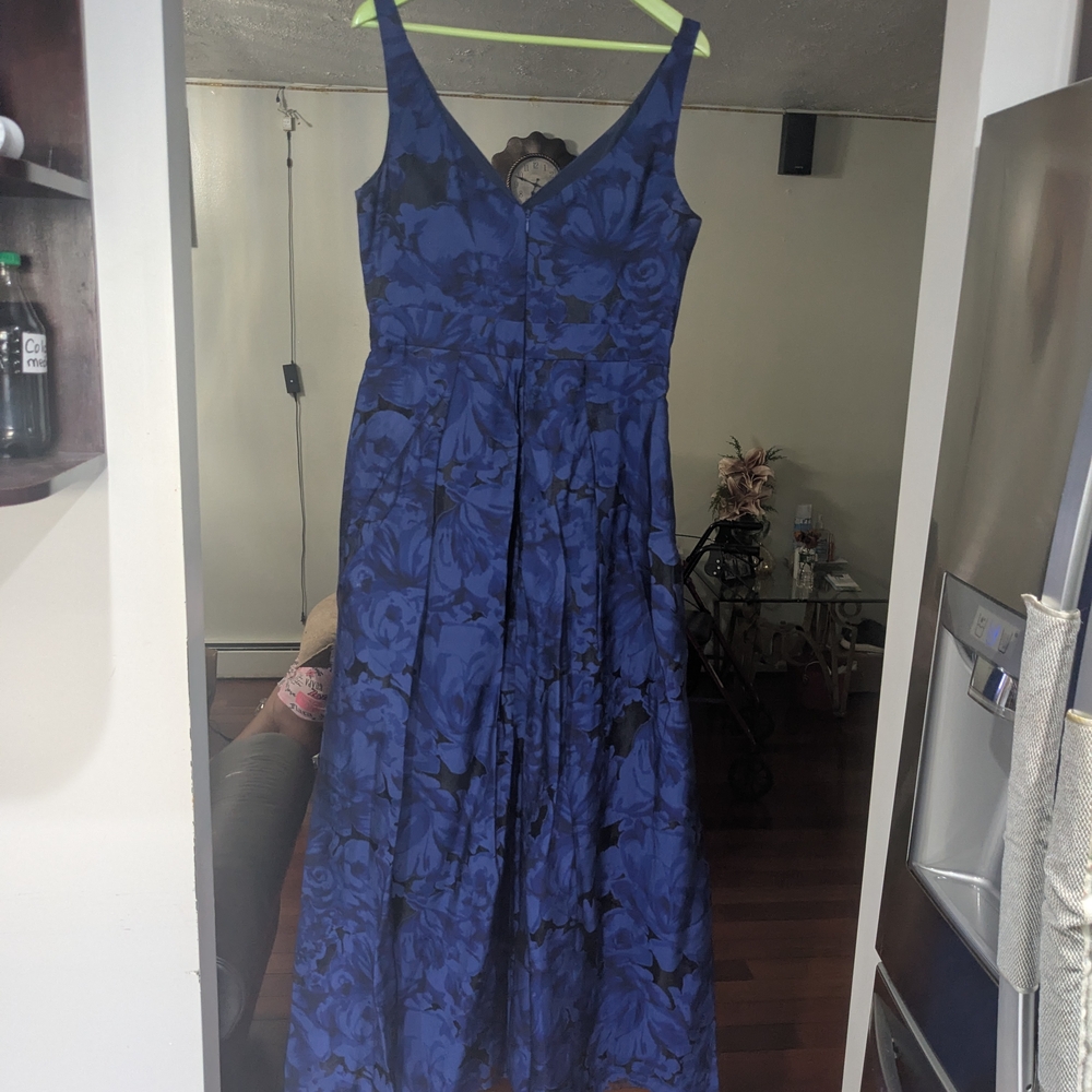 Ralph Lauren Blue Sleeveless V-Neck Maxi Dress